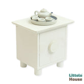 Tea Table Set | Wooden Decorative | White